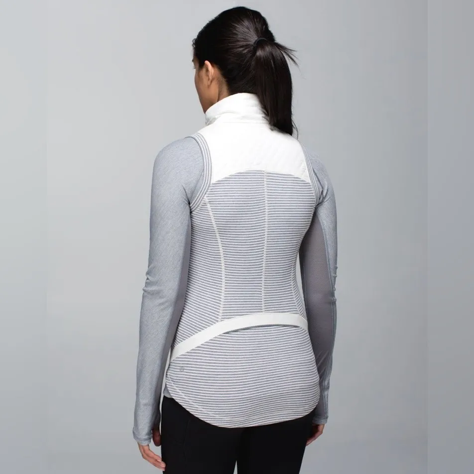 Lululemon Rebel Runner Vest Ghost Hyper Stripe Heathered Slate Ghost 2014 Rare - Image 2