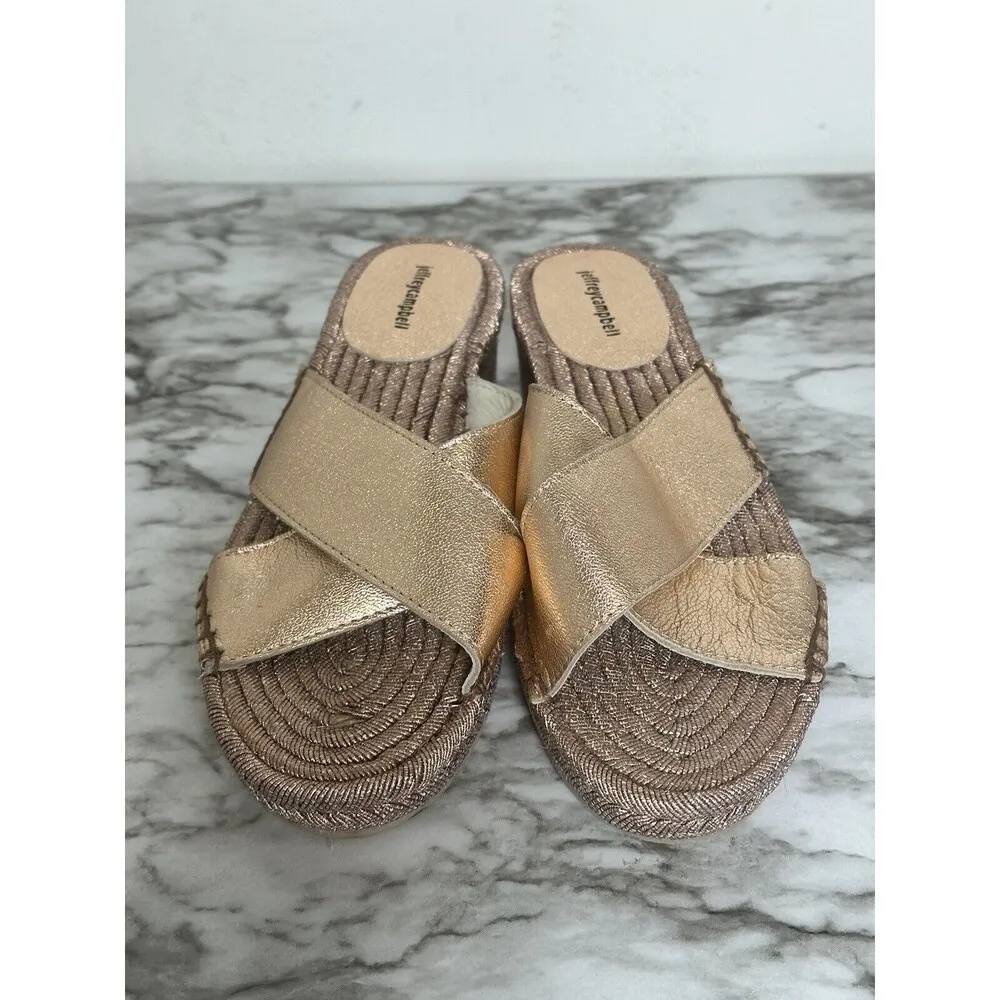 Jeffrey Campbell  MONADA  Espadrille Sandal Size 39 (US 8) Rose Gold NEW - Image 5
