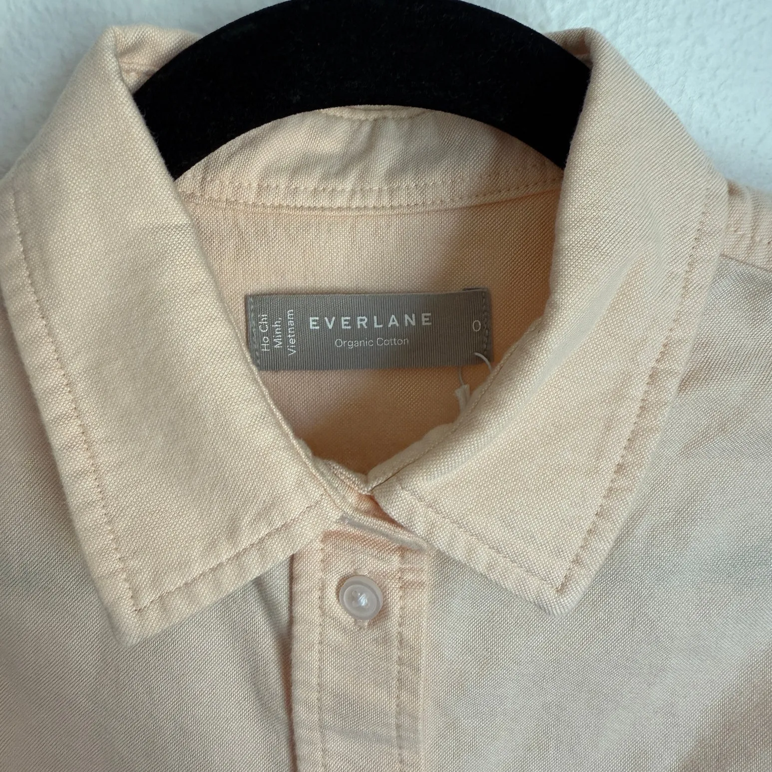 NWT Everlane The Relaxed Oxford Button Down L/S Shirt in Apricot Sz 0 - Image 5
