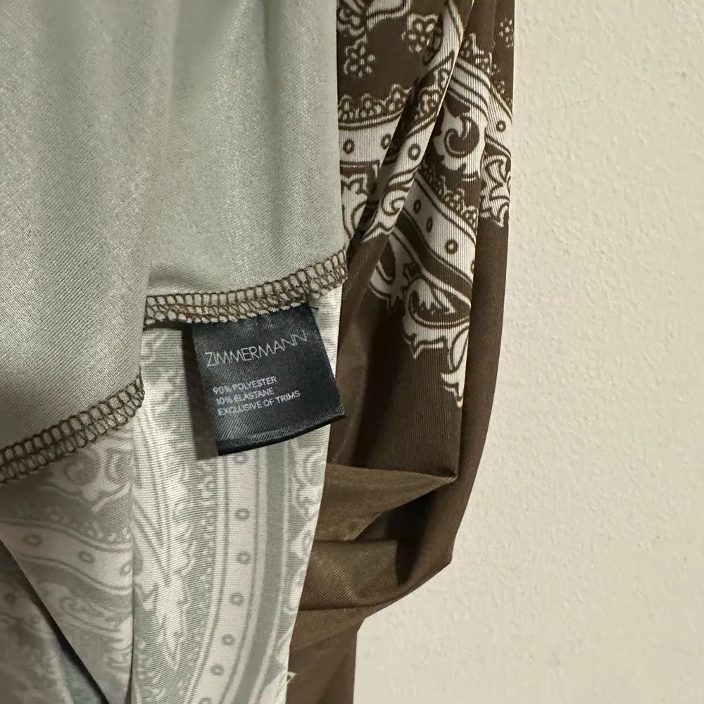 ZIMMERMANN authentic printed paisley adjustable strap slip dress nightgown satin - Image 2