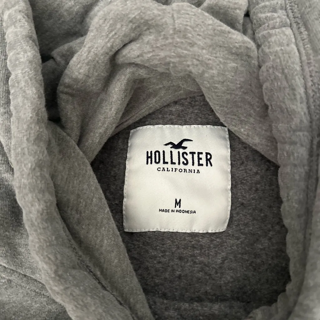 Hollister Grey Hooded Size M 0160 - Image 3