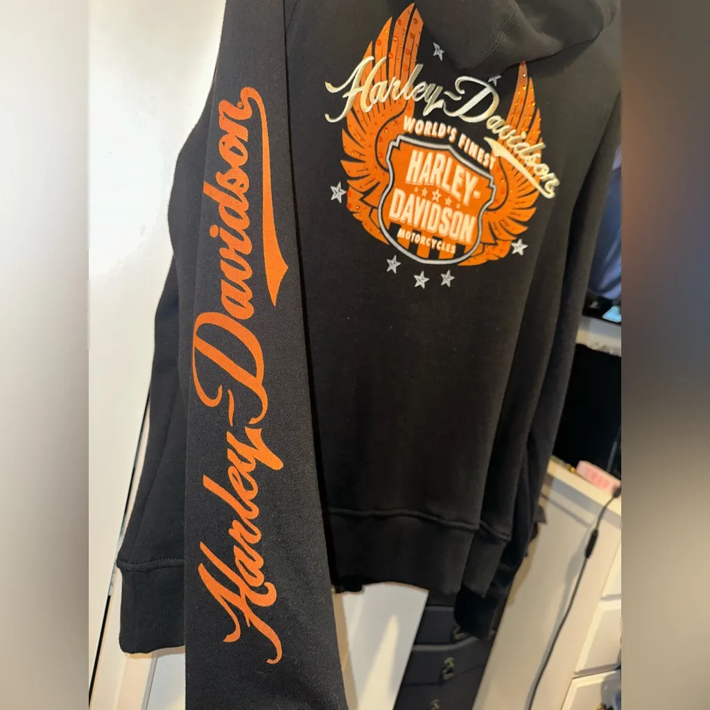 NWT Harley Davidson Zip Up Black Size XL - Image 2