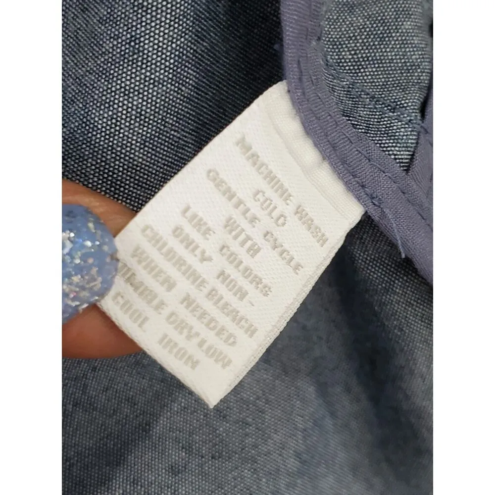 Charter Club Women's Blue Cotton Long Sleeve Buttons Front Casual Jacket Size XL - Image 10