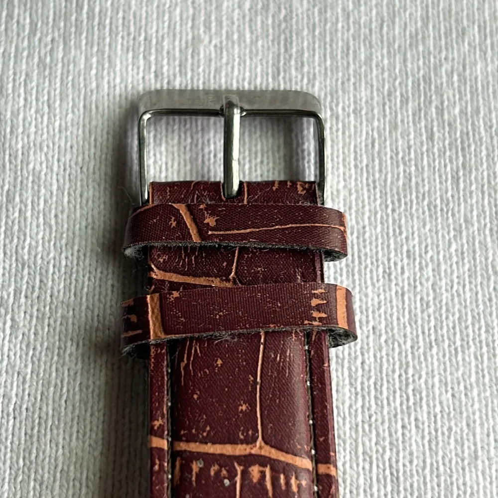 Modiva women’s‎ vintage brown/silver adjustable watch Brown - Image 6