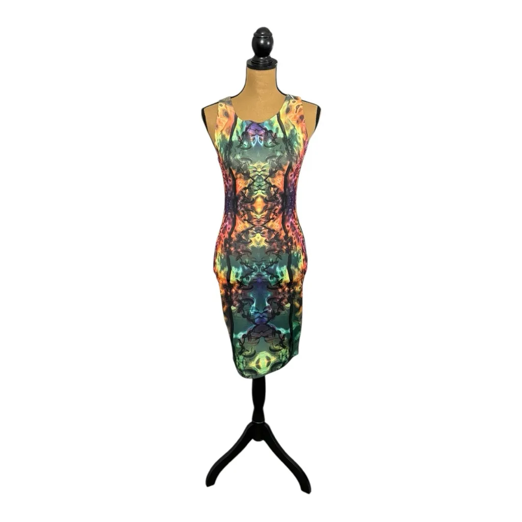 Love J Bodycon Dress Women M Psychedelic Kaleidoscope Print Dopamine Dressing - Image 2