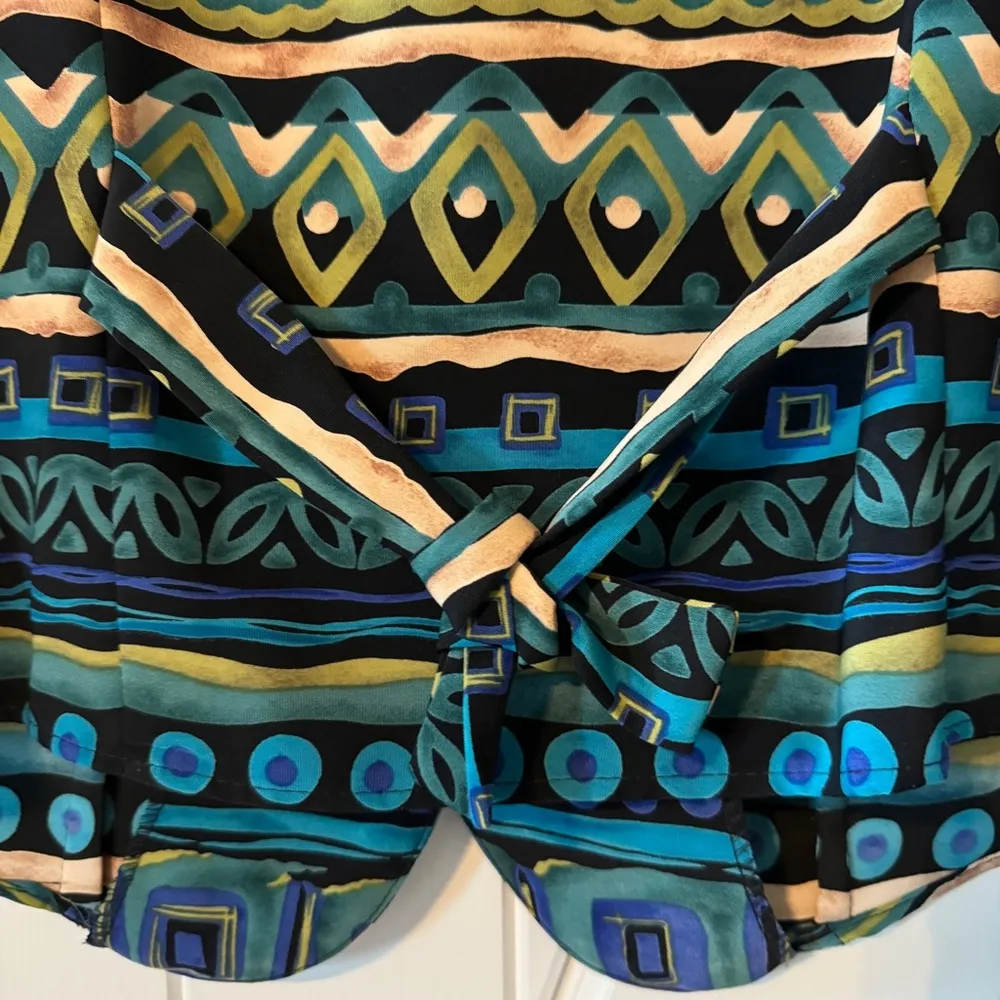 Vintage Fireplace Women’s Size Large L Blazer Lightweight Button Down Blue - Image 4