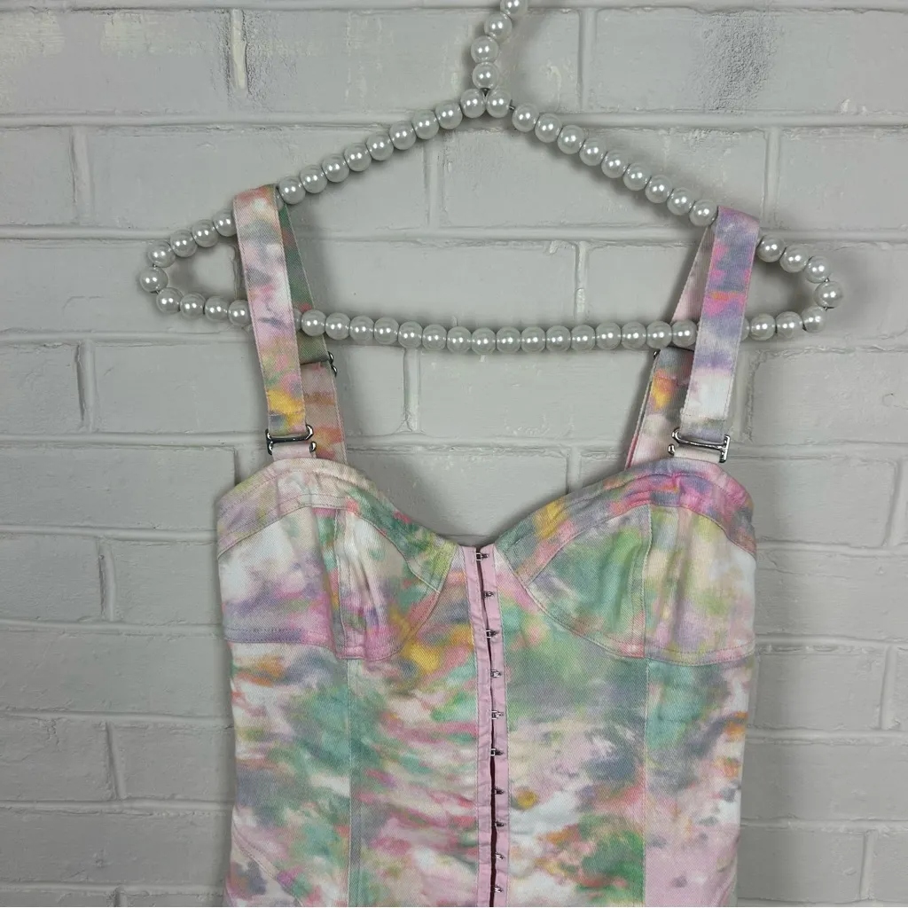 For Love & Lemons Smythe Tie Dye Corset Dress Size S - Image 8