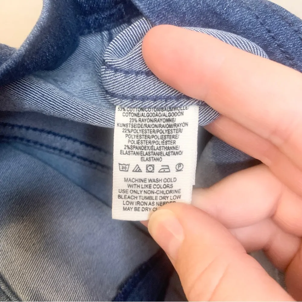 Free People Two Tone Denim Mini Skirt Size 0 - Image 10