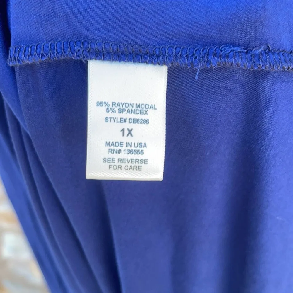 West Kei twisty knit navy blue midi dress sleeveless Size 1X (40) NEW - Image 8