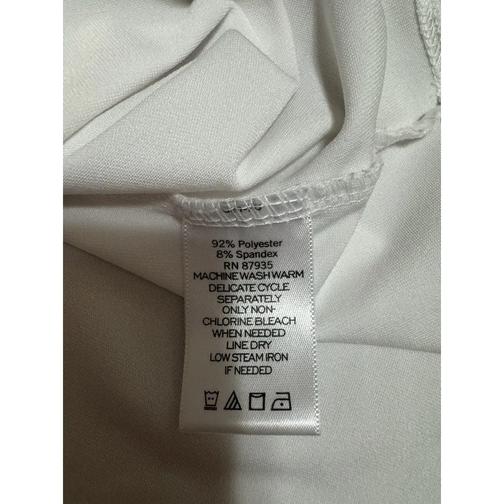 Susan Graver Tunic Top‎ Size XL Long Sleeve White Stretch Office Career City - Image 7