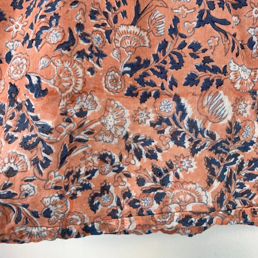 Cleobella Mariana Puff Sleeve Button Front Floral Blouse Top Shirt Small - Image 7