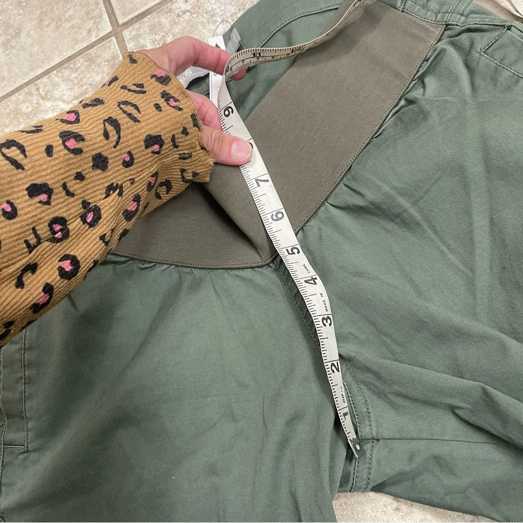 Women's ASOS Green Cargo Pleated Pants,‎ Size 4, NWt STRETCH WAIST military - Image 10