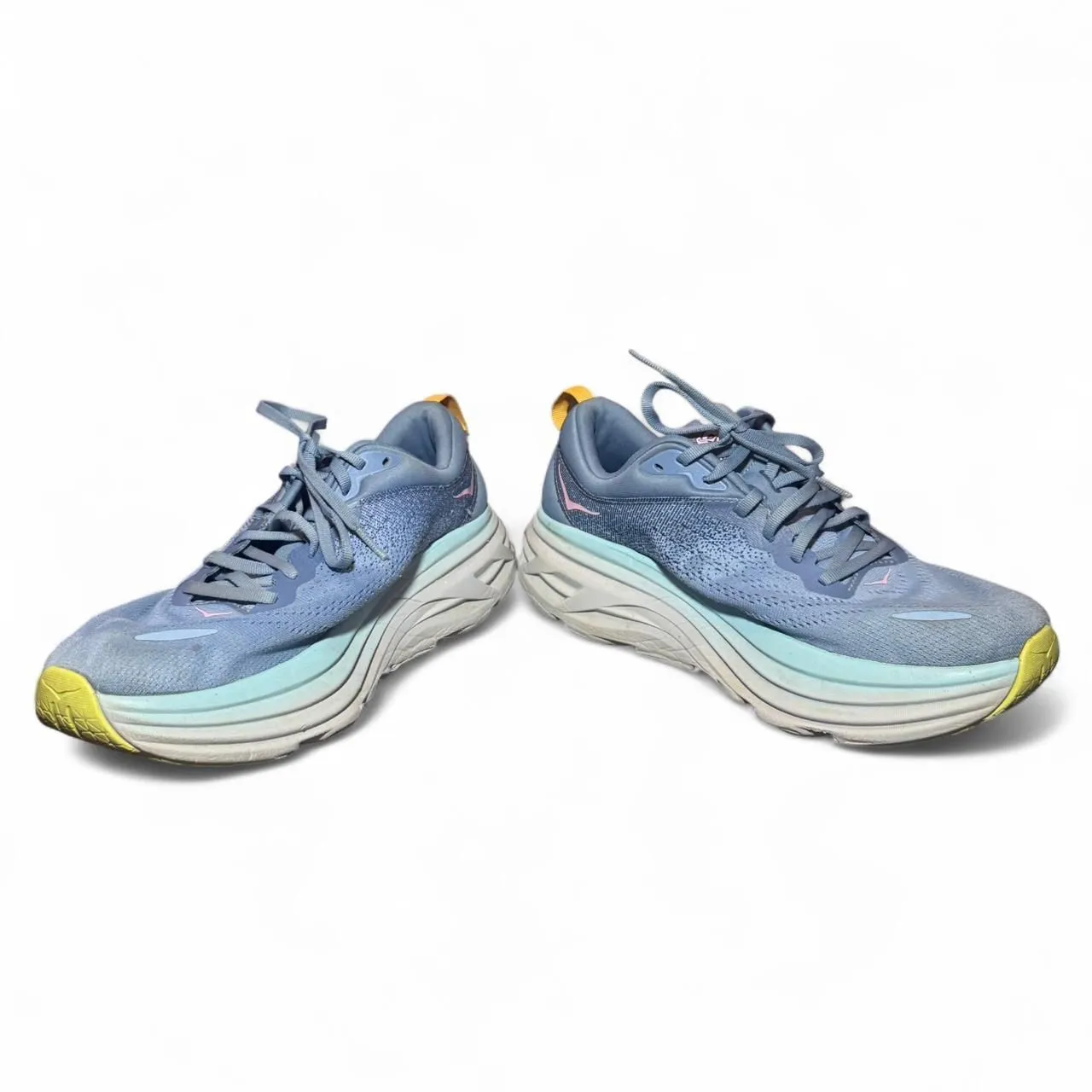 HOKA Bondi 8 Women’s 10.5B Running Shoes Gray Blue NO INSOLES Cushioned walking - Image 3