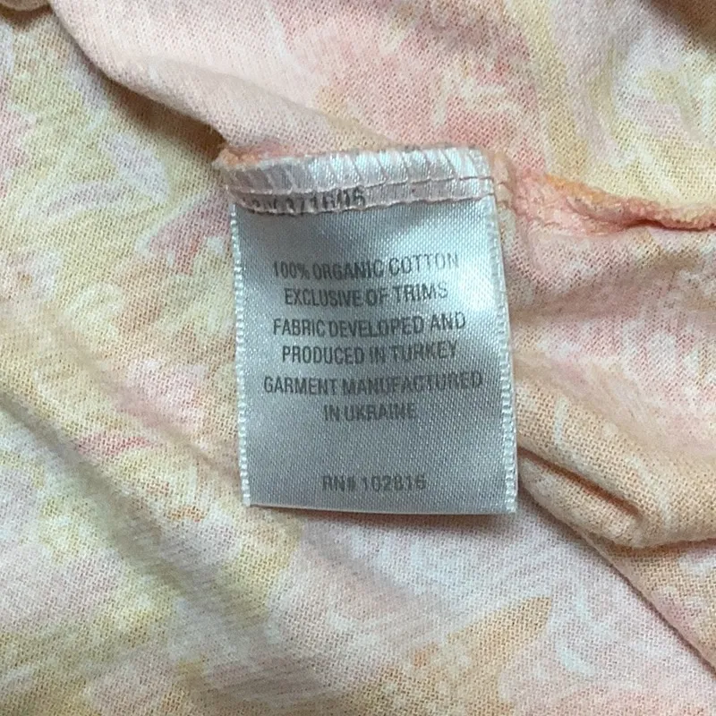 Garnet Hill Asian Wrap Organic Cotton Floral Print Pajama Top size large - Image 8