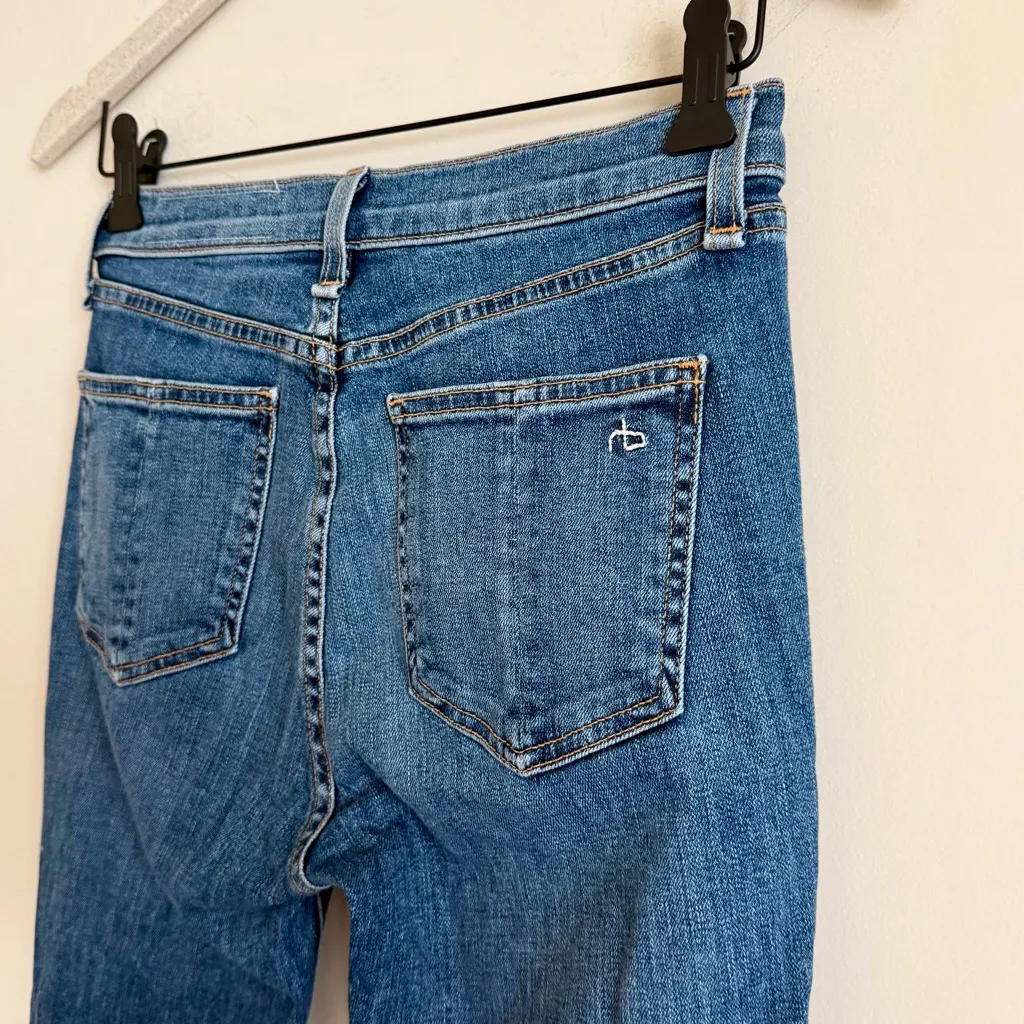 Rag & Bone Hana Croyden Crop Jeans Women’s 25 High Rise Straight Blue - Image 6