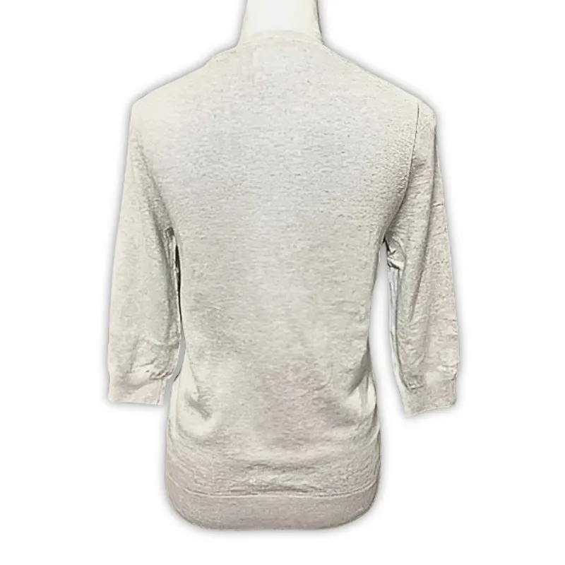 Weatherproof Vintage Sweater Soft Cotton Cashmere Butterfly Design Gray W XS NWT - Image 5