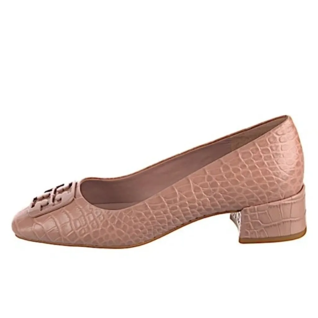 💕TORY BURCH💕 Georgia Pump Soft Croc Embossed Leather Meadowsweet Pink 9.5 NWOT - Image 2