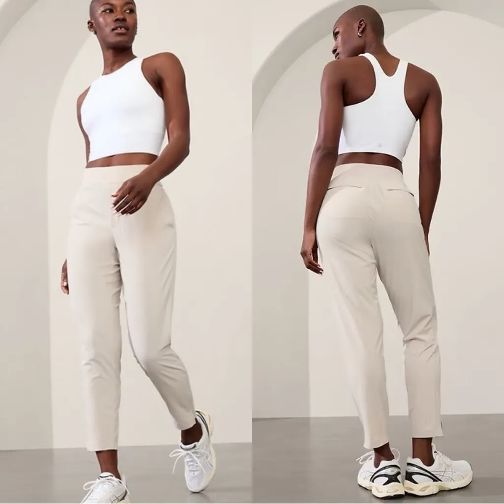 Athleta Women’s Brooklyn Mid Rise Ankle Pants Pull On UPF 40+ in Abalone Grey 6 - Image 2