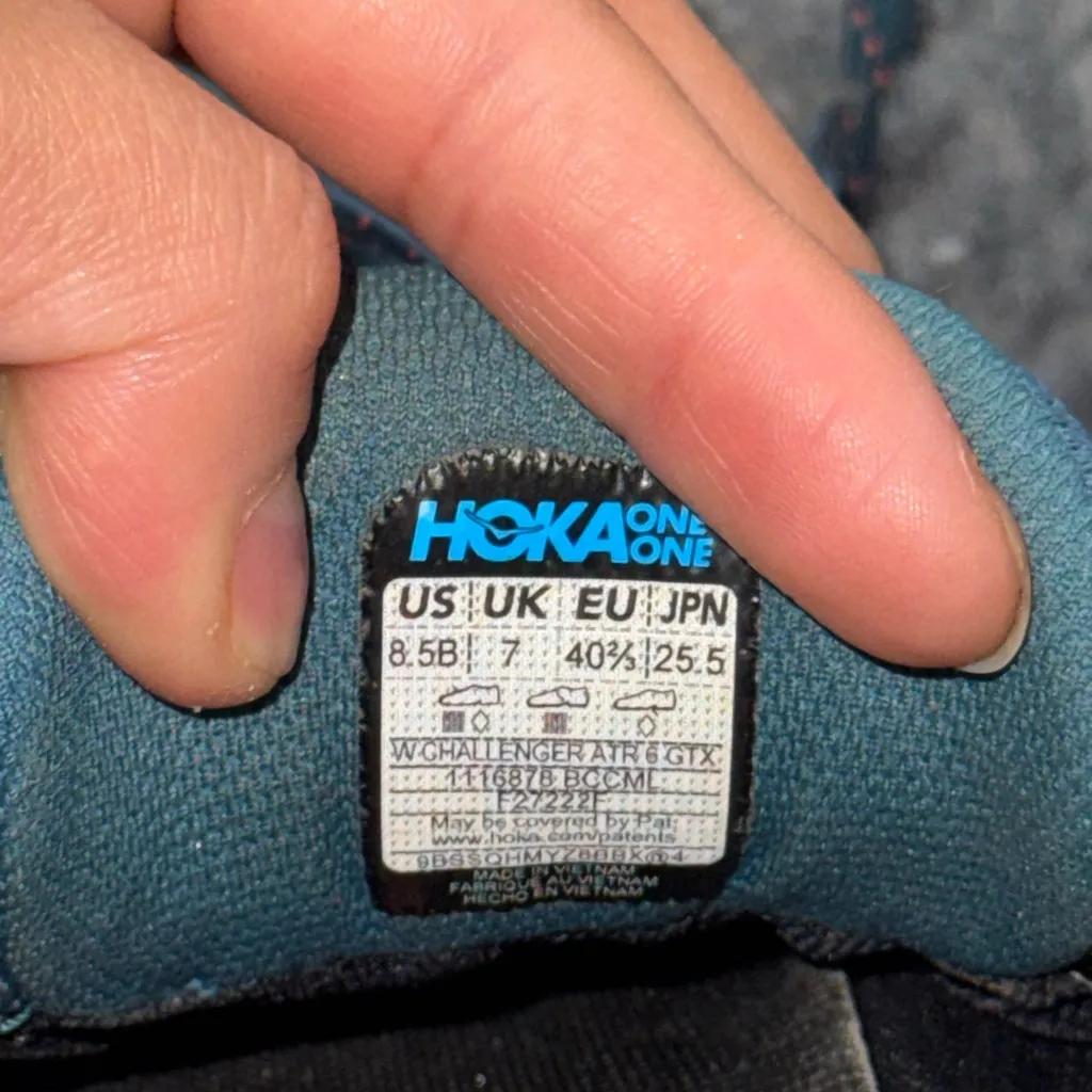 Hoka One One Challenger ATR 6 GTX Trail Running Women’s 8.5 B Blue Gore-Tex - Image 7