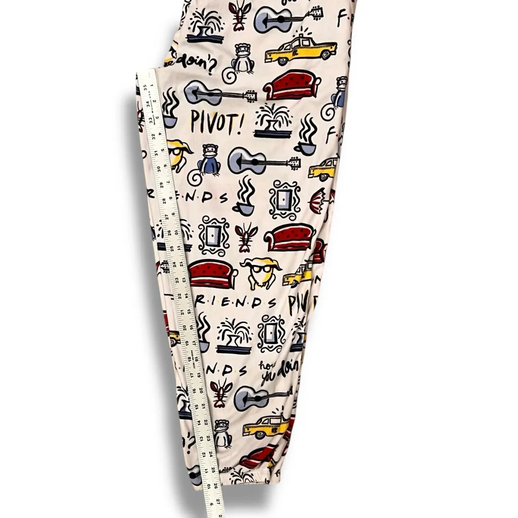 "Friends" Show Theme Couch Cab Flannel Jogger Sweatpants Sleepwear Sz L 12 - Image 7