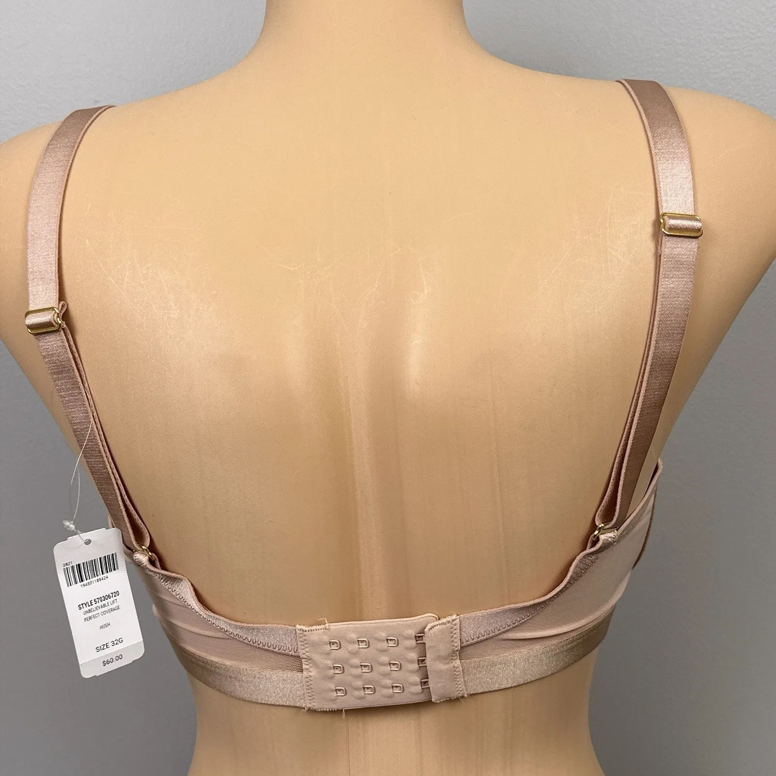 Soma Unbelievable Lift Unlined Perfect Coverage Bra 32G Multiway Hush Light Pink - Image 4