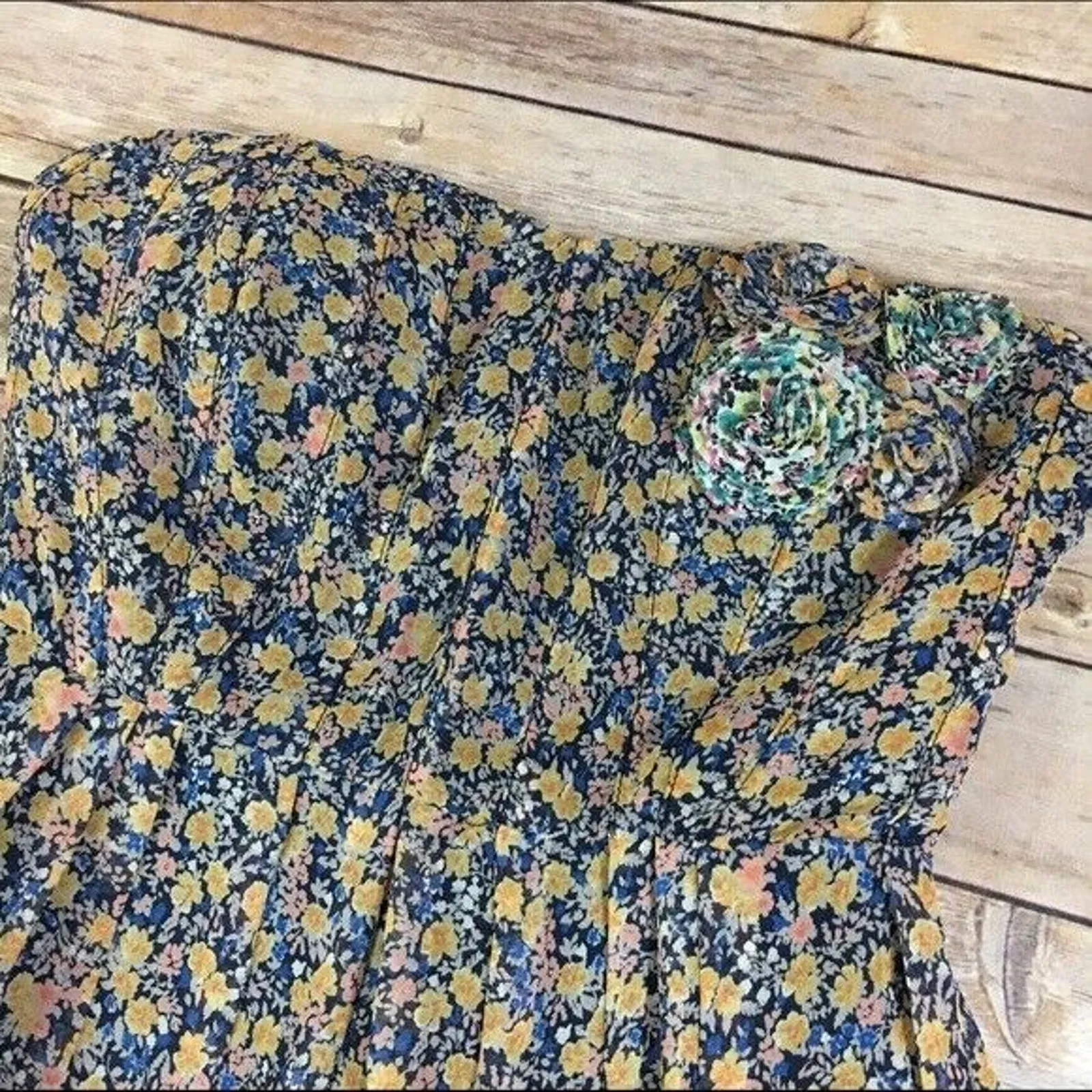 Miss Me MM Couture Womens Dress Size‎ M Strapless Floral NEW - Image 2