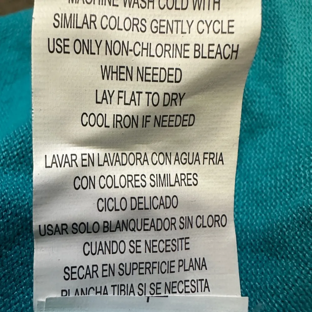 Speechless Vintage 1990s Y2K Teal Blue Knit Bolero Cardigan Sweater Jrs 7 NWT - Image 13