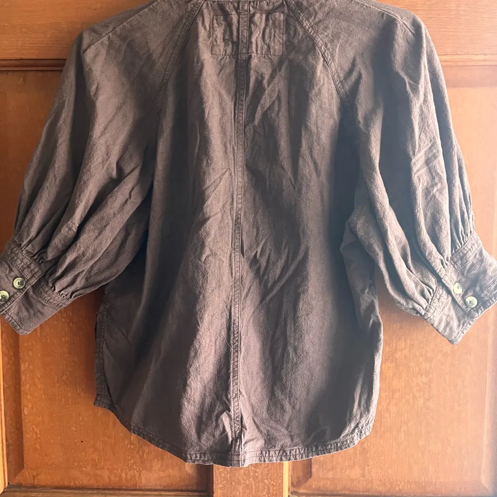 We The Free Chocolate Button-Up Shirt - Image 5