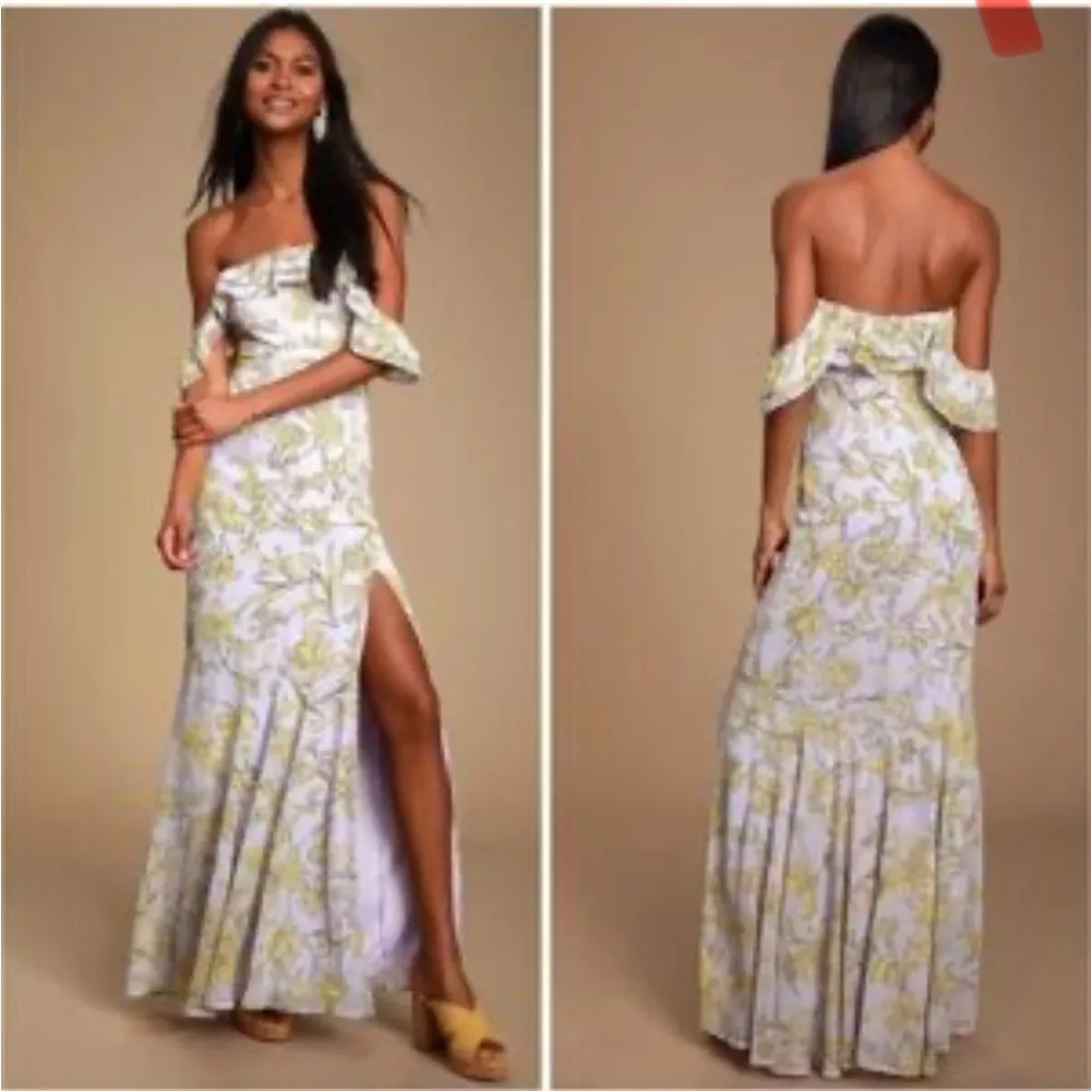 Lulu's Yellow Floral Backless Maxi Dress - Image 2