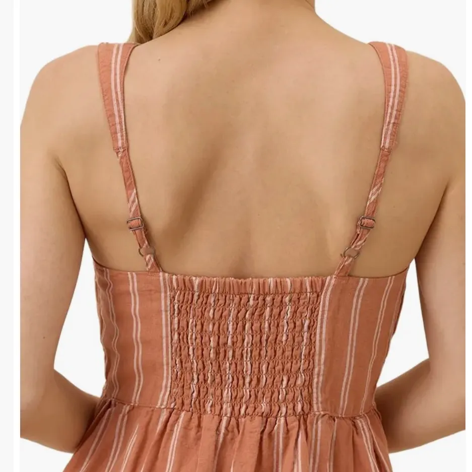 Pact Canopy Linen Easy Tank Dress Made with Organic Cotton Sz L - Image 5