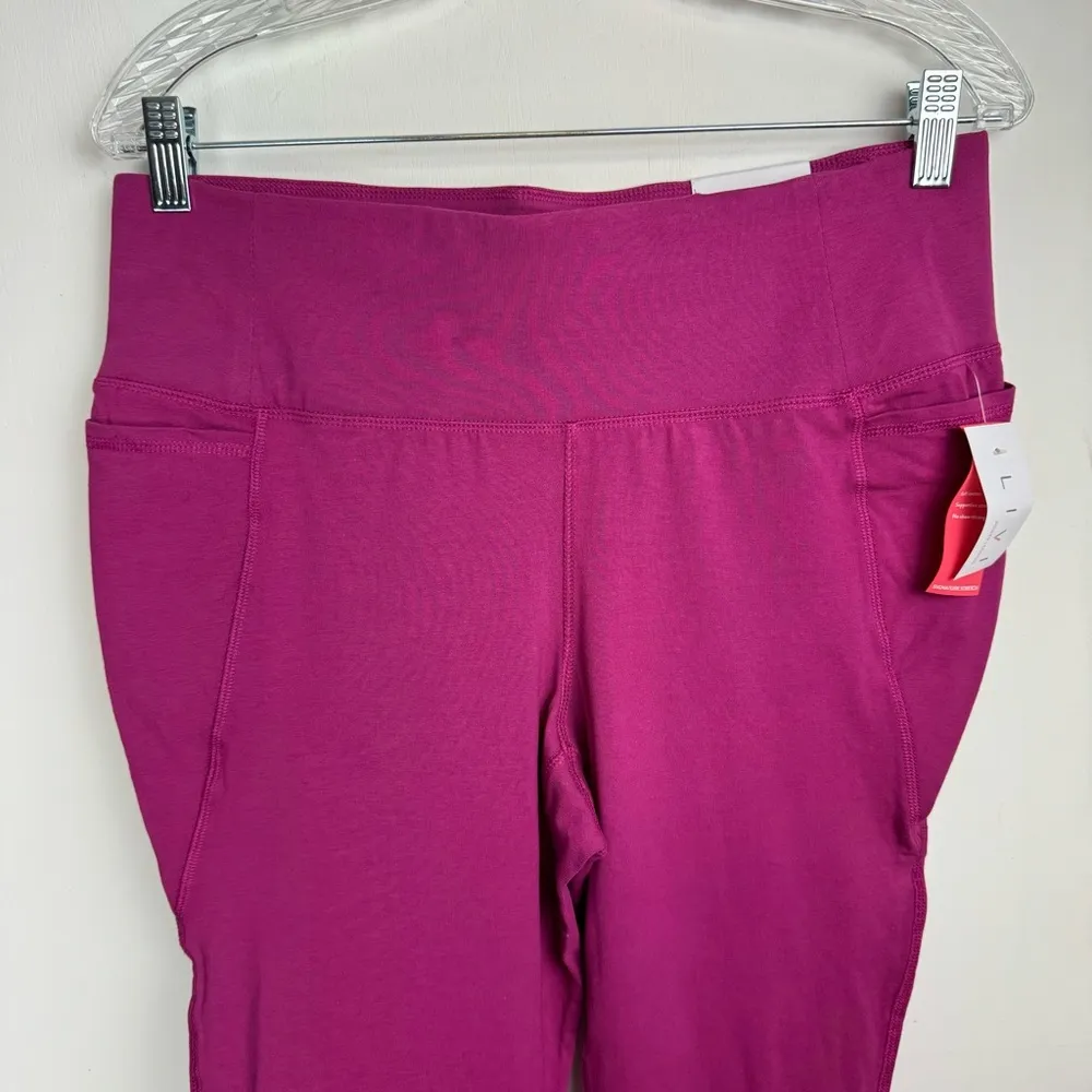 NWT Livi Active Sz 14/16 High Rise Stretch Crop Leggings Capri Pink Berry - Image 8