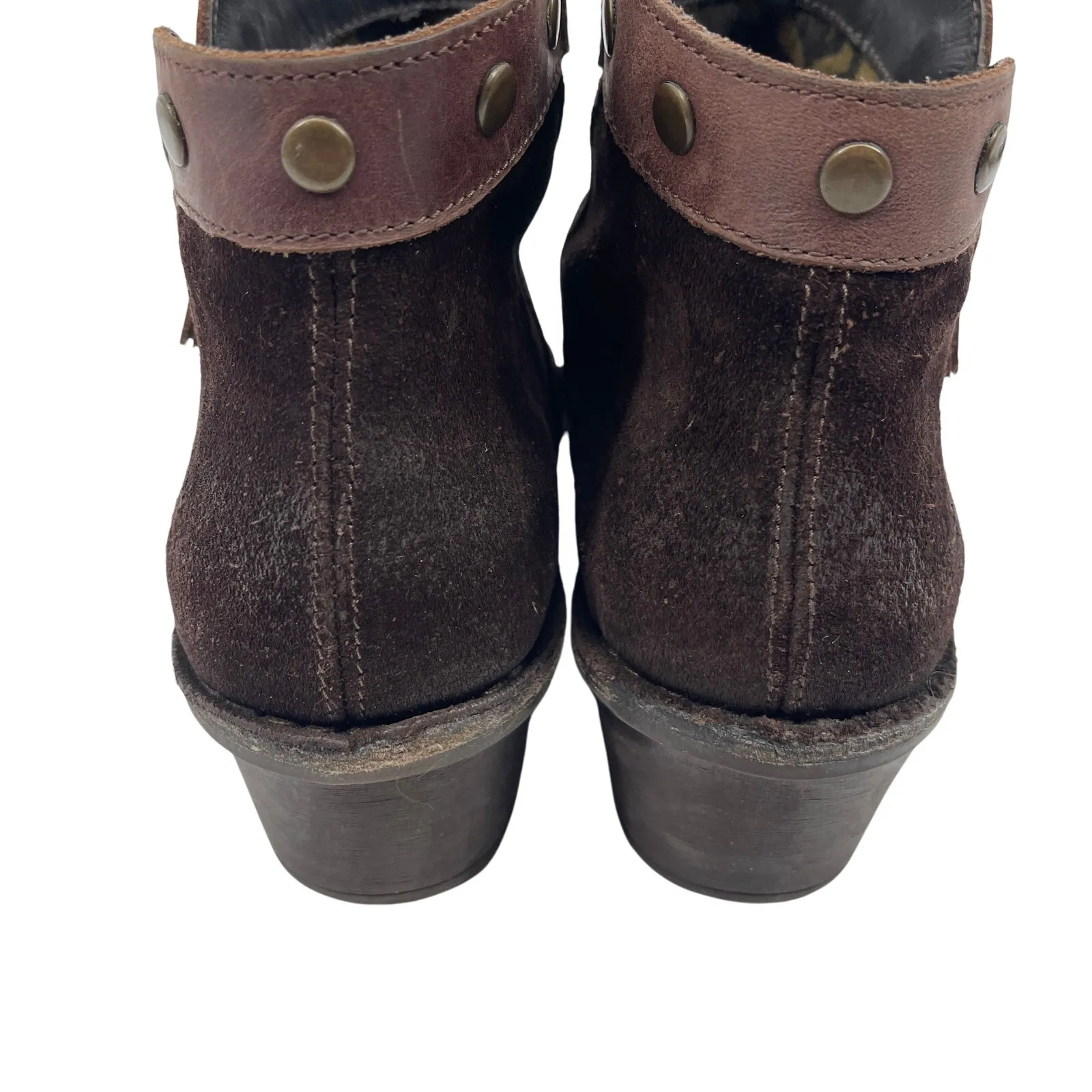 Fly London Duke Ankle Boot Suede Brown Women's Size 39 US 8-8.5 Art to Wear - Image 5