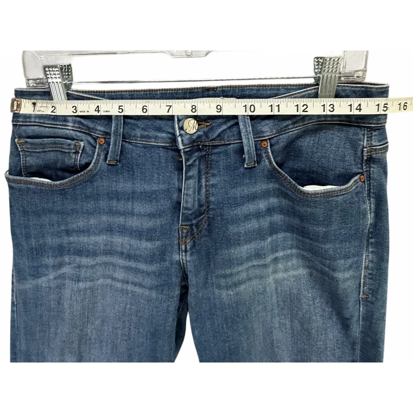 Mavi Alexa Ankle Skinny Jeans Womens 28 Blue Roll Up Hem Y2K Soft Grunge Casual - Image 5