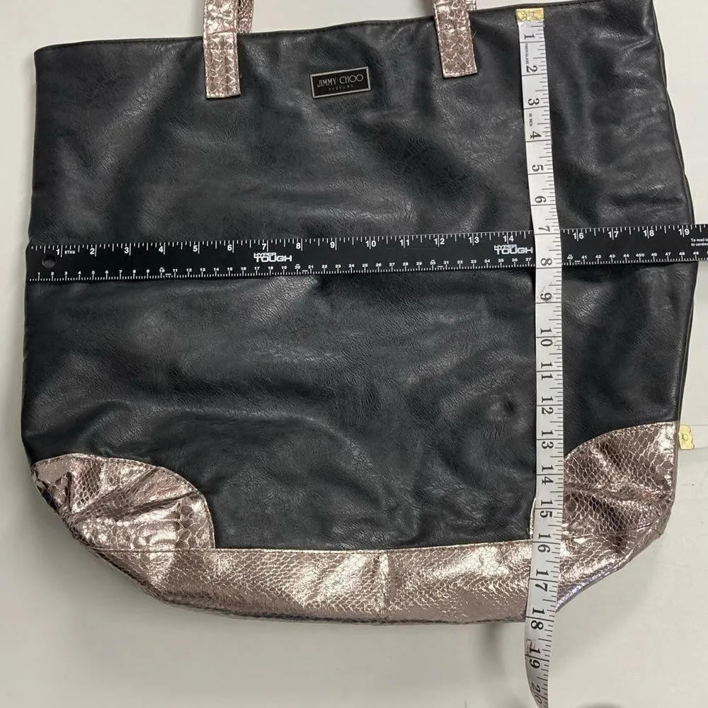 🎉🎁❤️HOST PICK❤️🎁🎈🎉1.15.22, JIMMY CHOO, Black‎ & Metallic Parfum Tote Bag, - Image 6