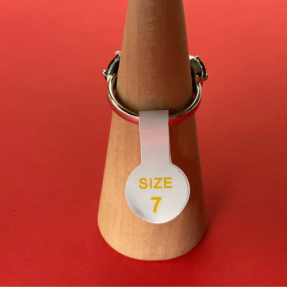 Bomb Party RBP6480 “Sweet And Serene” LC Sapphire Spinel Rhodium Sz 7 Ring NWT - Image 3