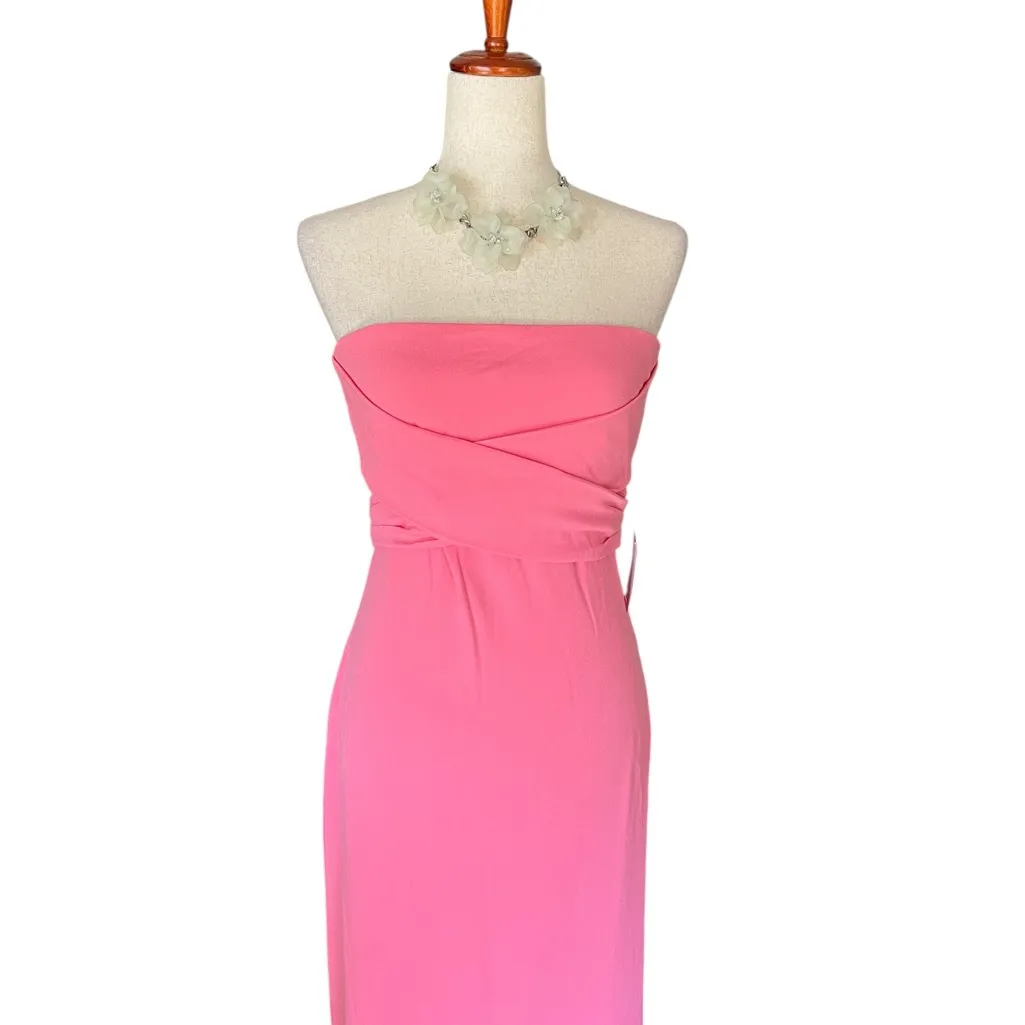 Lulu’s Own the Night Bubble Gum Pink Strapless Maxi Dress Size M - Image 9