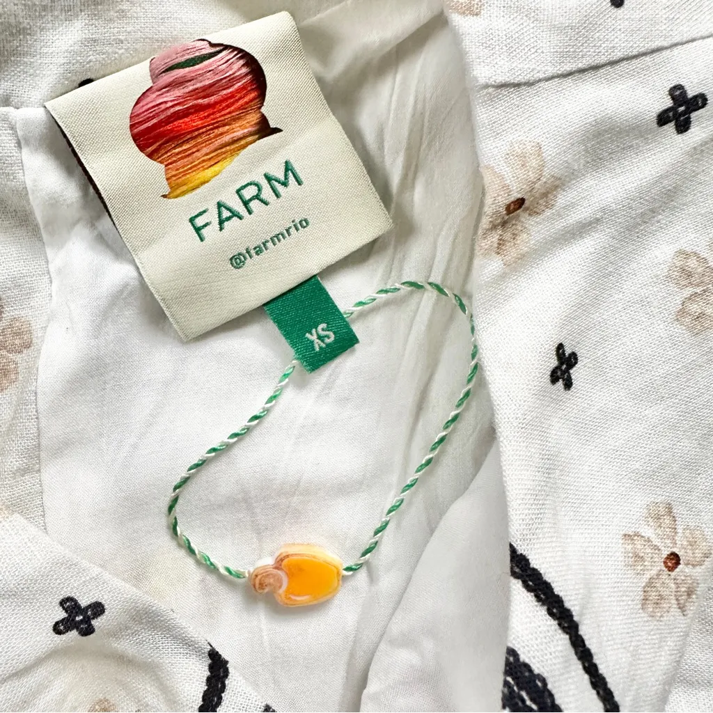 Farm Rio Flower Fan Tapestry Off White Cropped Top and Wrap Skirt - Image 12