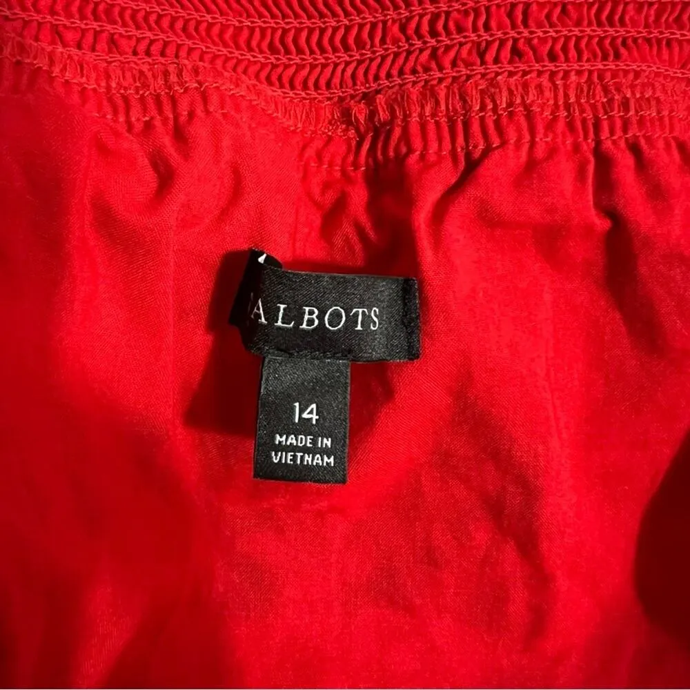 Talbots fit and flat midi dress fantastic paisley Sz 14 - Image 4