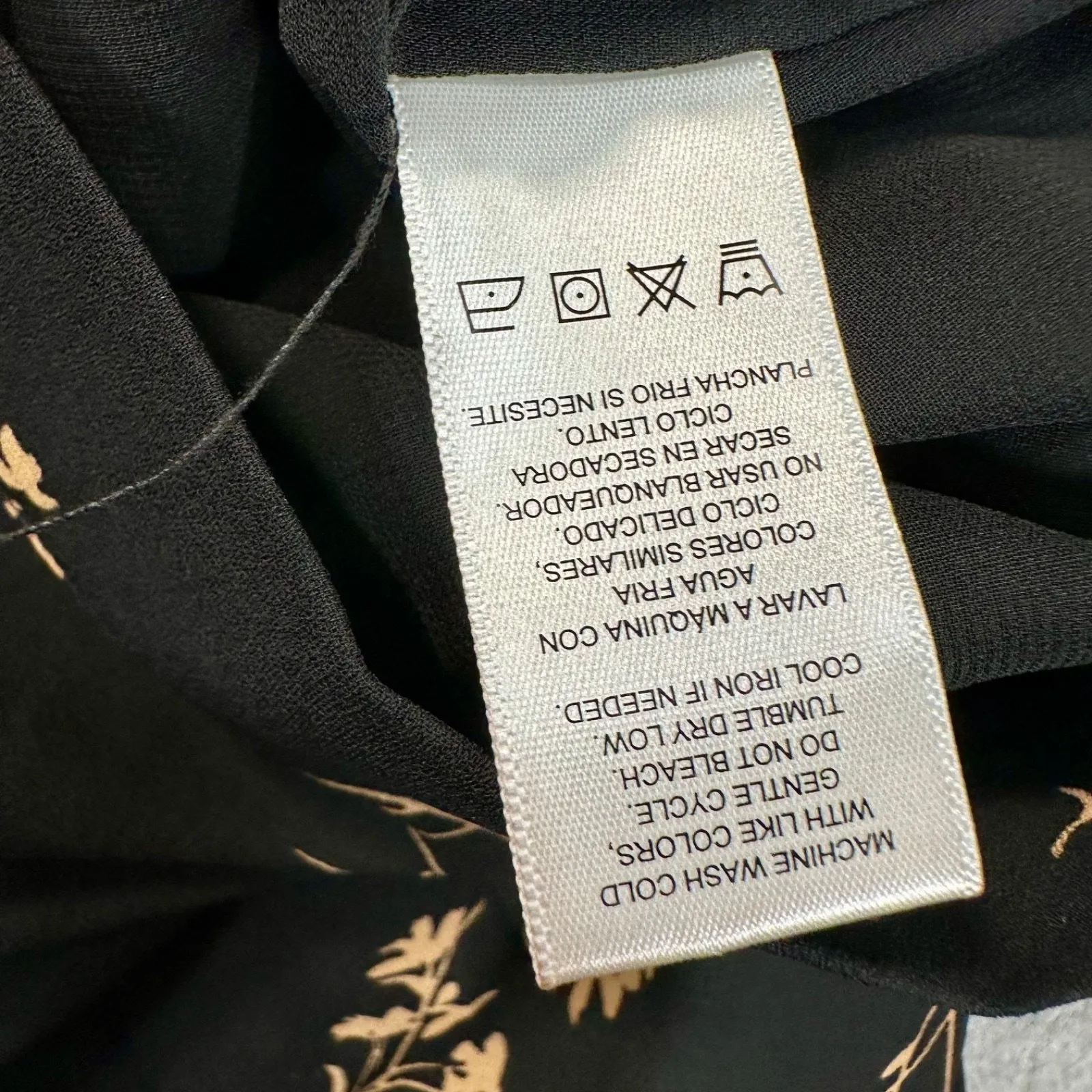 Vince Camuto Black Floral Midi Skirt Women's XX-Large Elastic Waist New - Image 5