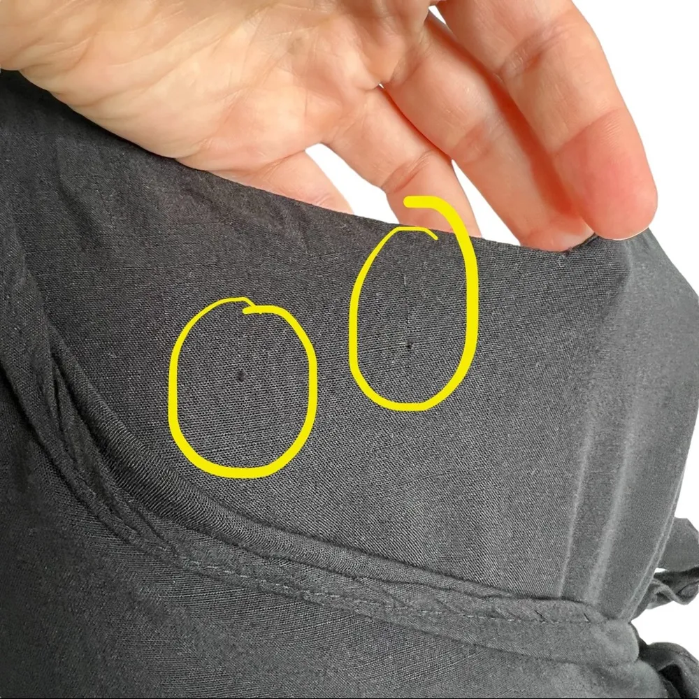 One Clothing Black Rayon Wrap Front Spaghetti Strap Romper - Image 6