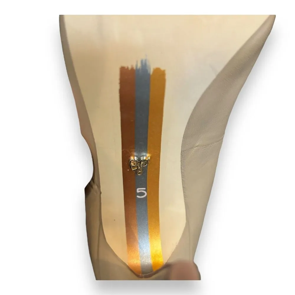 Sam Edelman Danna Pump Soft Beige Leather Women Size 5 Heels - Image 8