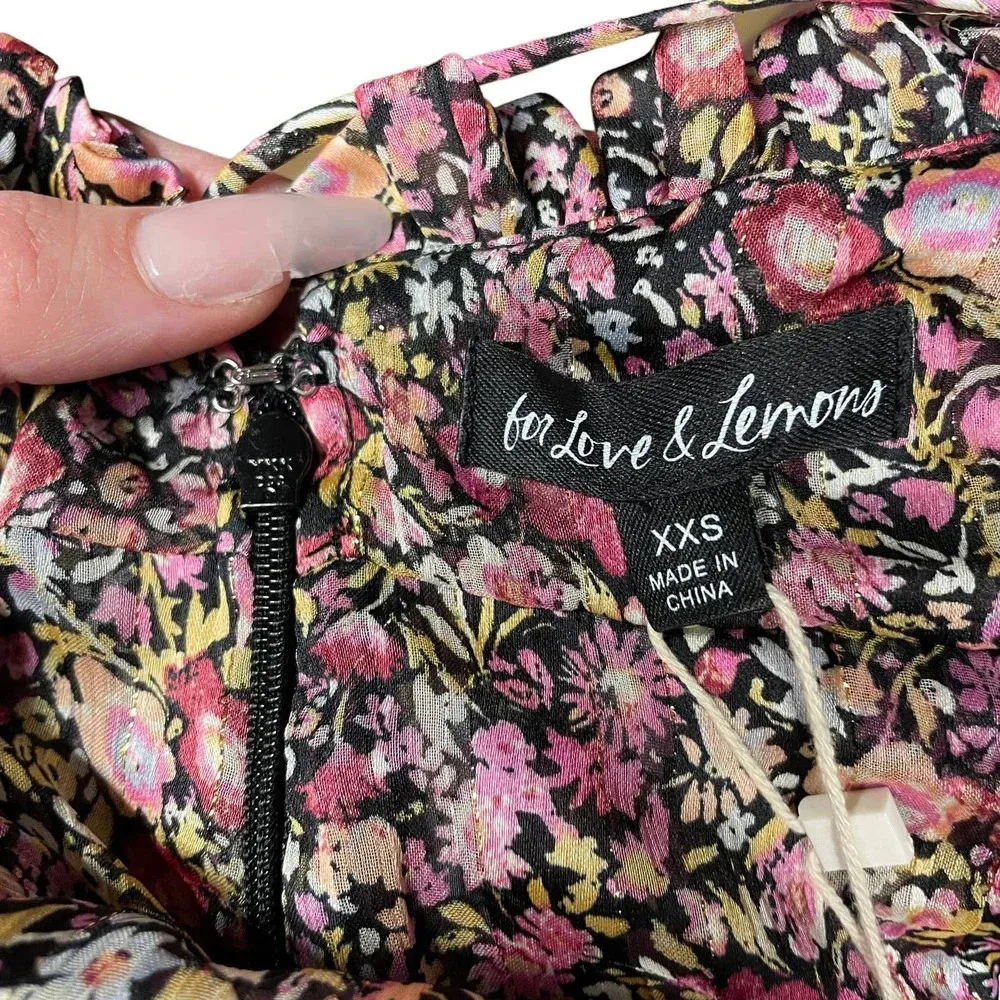 For Love & Lemons Joelle‎ Maxi Dress Pink Floral Print - Image 14