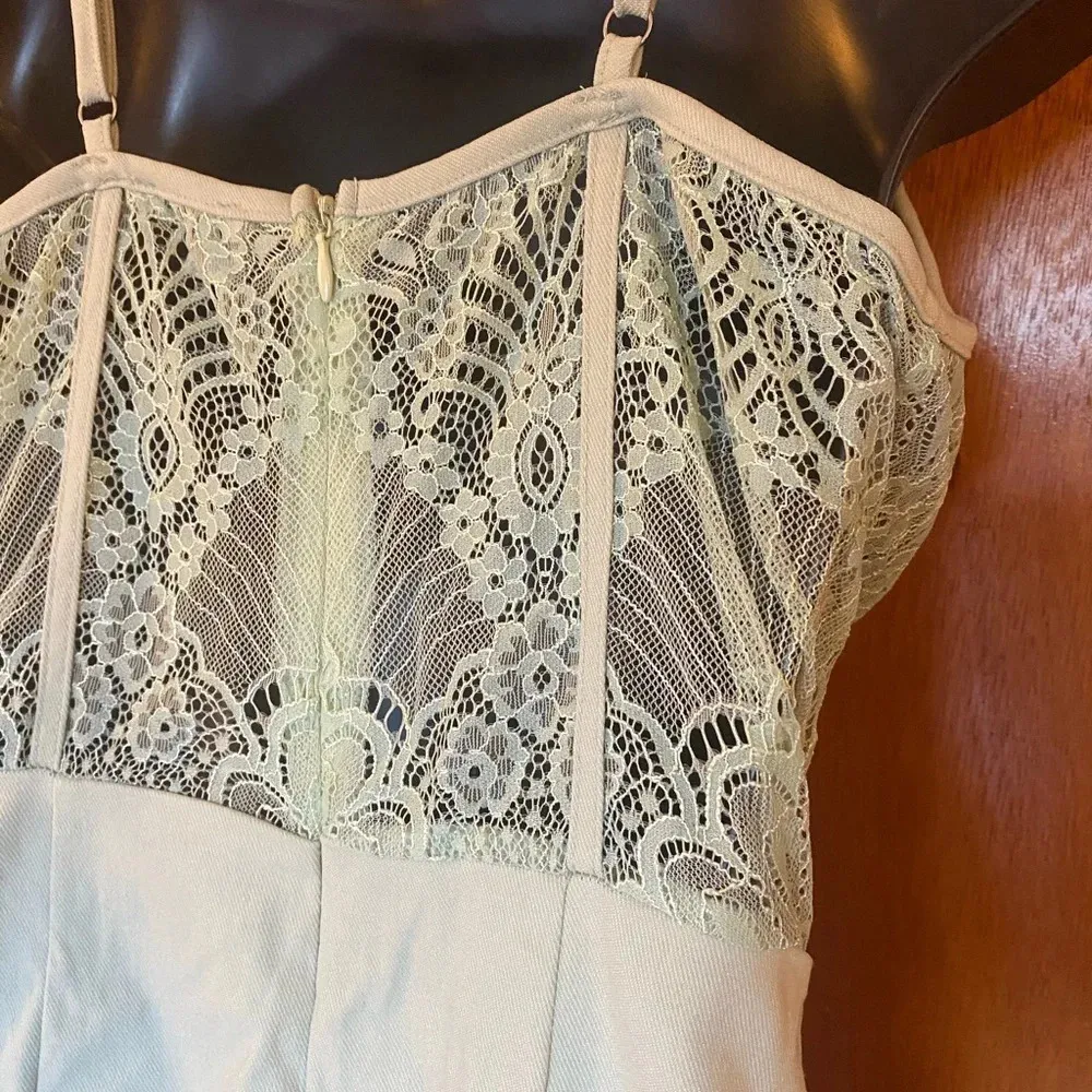 🆕 Haute Monde Mint Green Dress with Lace Accent - Image 11