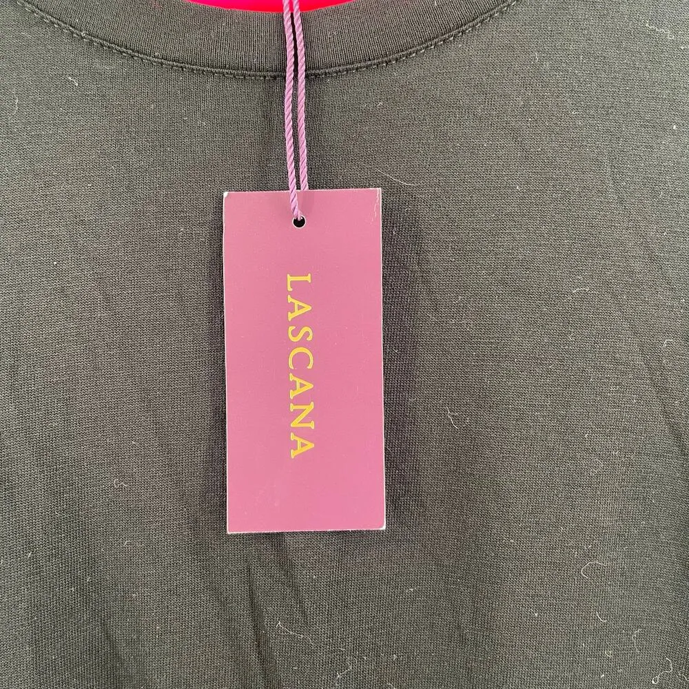 LASCANA Dress Size 10 NWT Jersey Knit Travel Vacation Casual Beach Sundress Black - Image 5