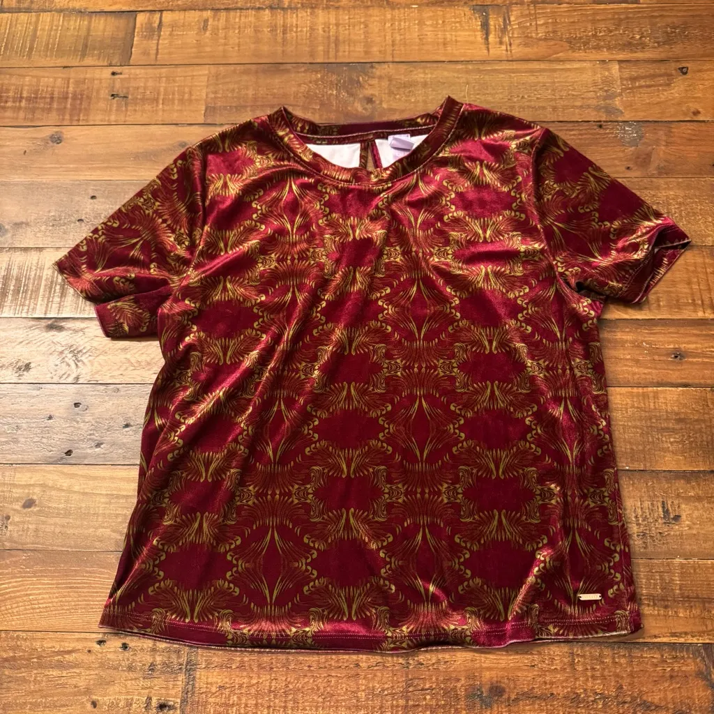 SAVAGE by‎ FENTY Psychedelic Velvet Sleep Top Pink Size M - Image 2
