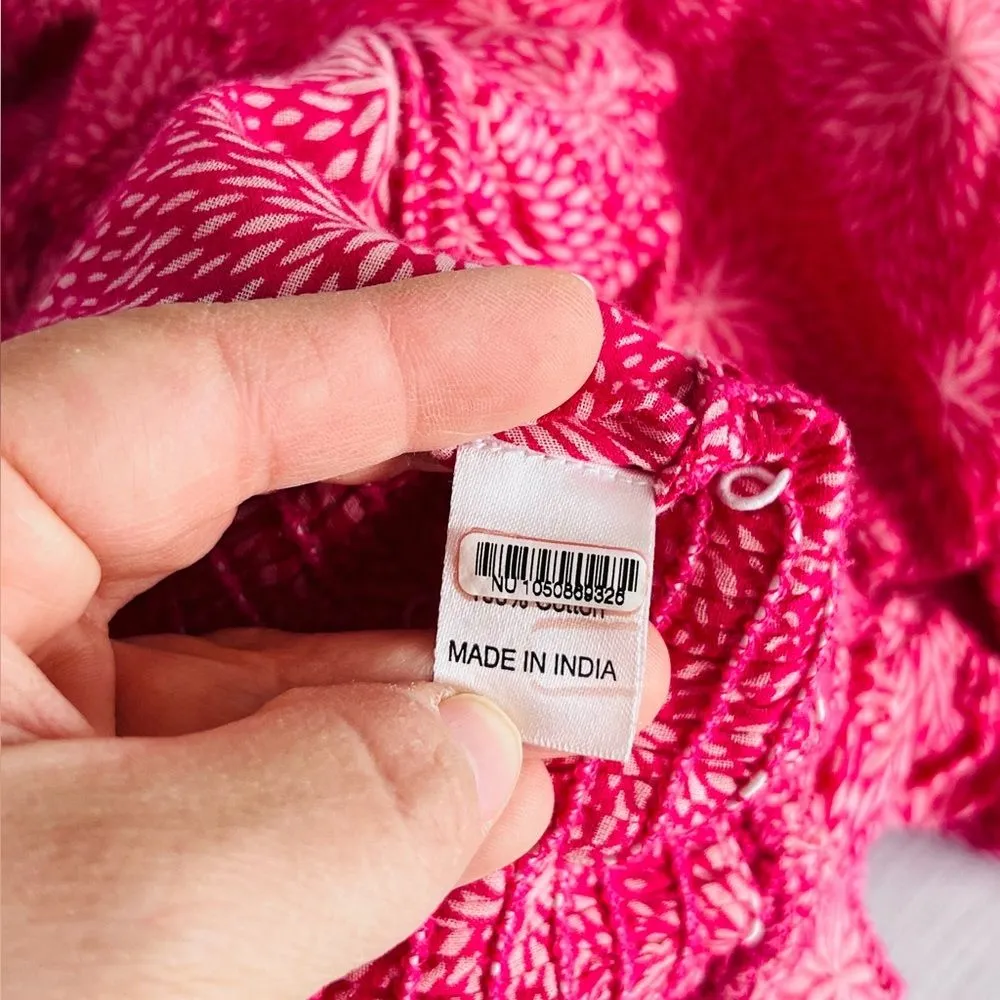 Anthropologie Banjanan Agatha Crop Top in Pink Size Large $185 - Image 10