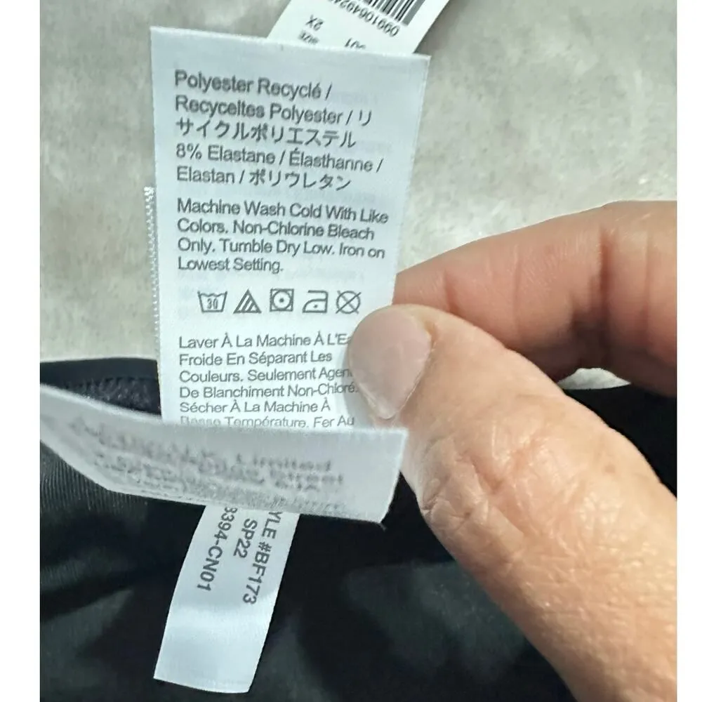 J.Crew Bikini Bottom Women's Plus 2X Black O-Ring Curved-Waist Cheeky String NWT - Image 7