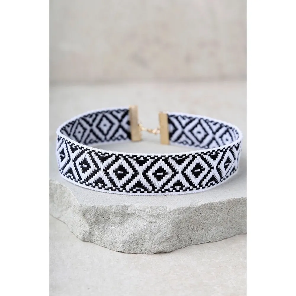 NWT Embroidered Choker Blue - Image 2