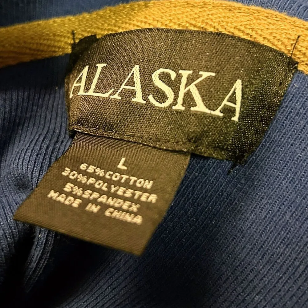 Alaska Blue Quarter Zip Pullover L Cotton Blend Size L - Image 5