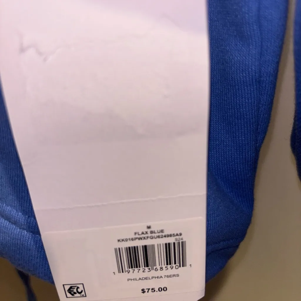 Philadelphia 76ers Blue Sweatshirt Women’s Medium NWT 47 Brand - Image 7